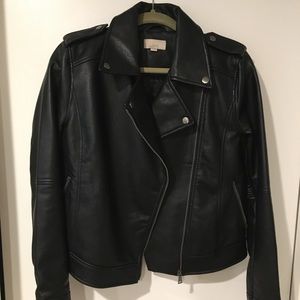 Loft Faux Leather Moto Jacket Size
